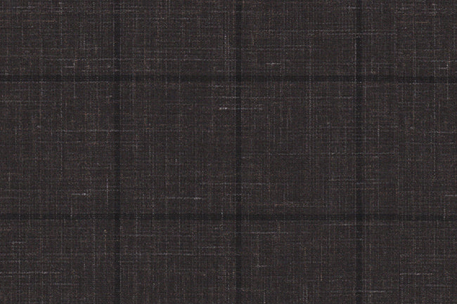 25016/G5-20182 Brown With Black Window Pane Vest Fabric