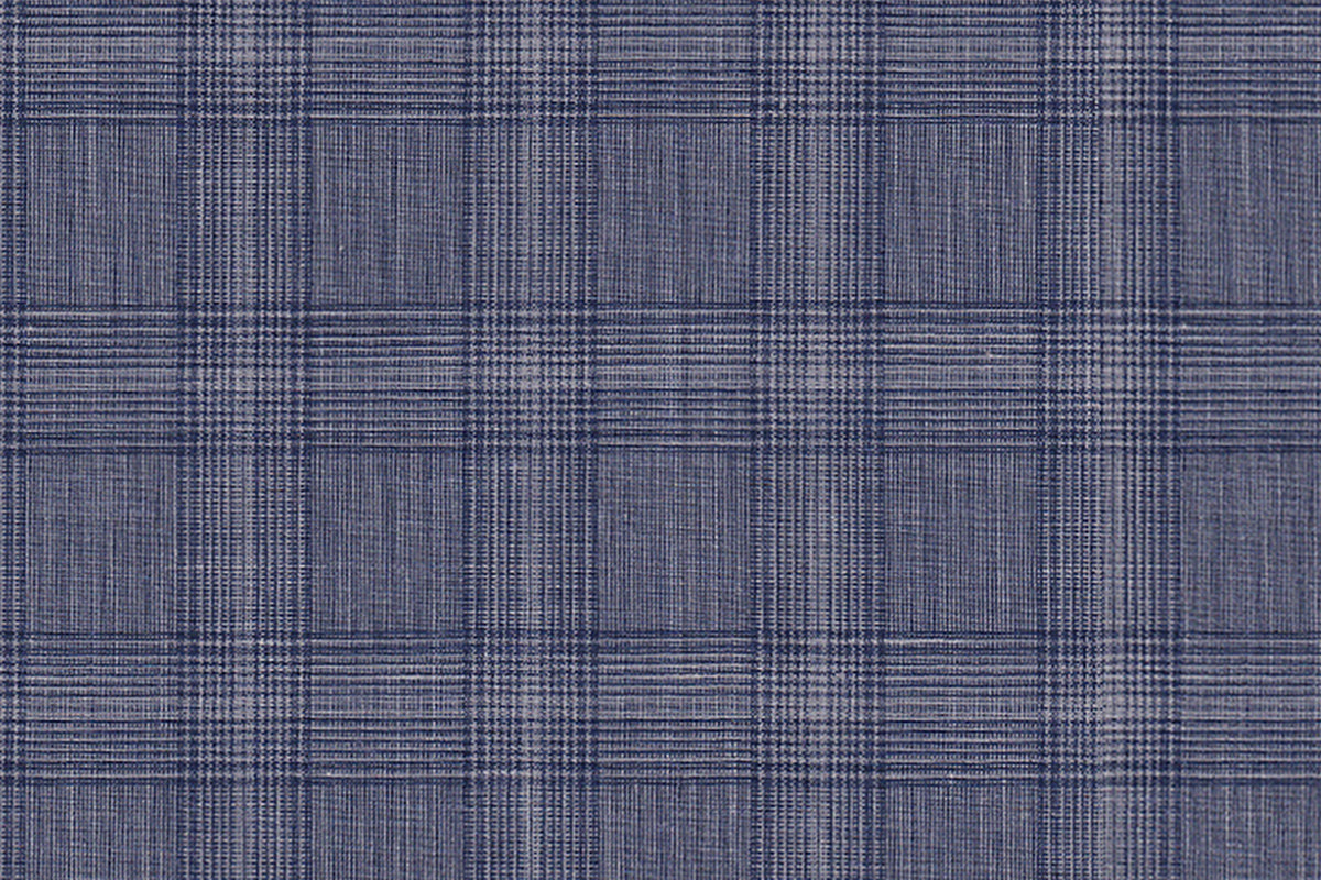 25038/G5-20284 Grey & Blue Window Pane Pants Fabric