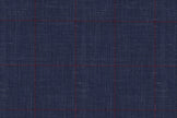 25055/G5-20270 Navy Micro Houndstooth With Red Check Pants Fabric