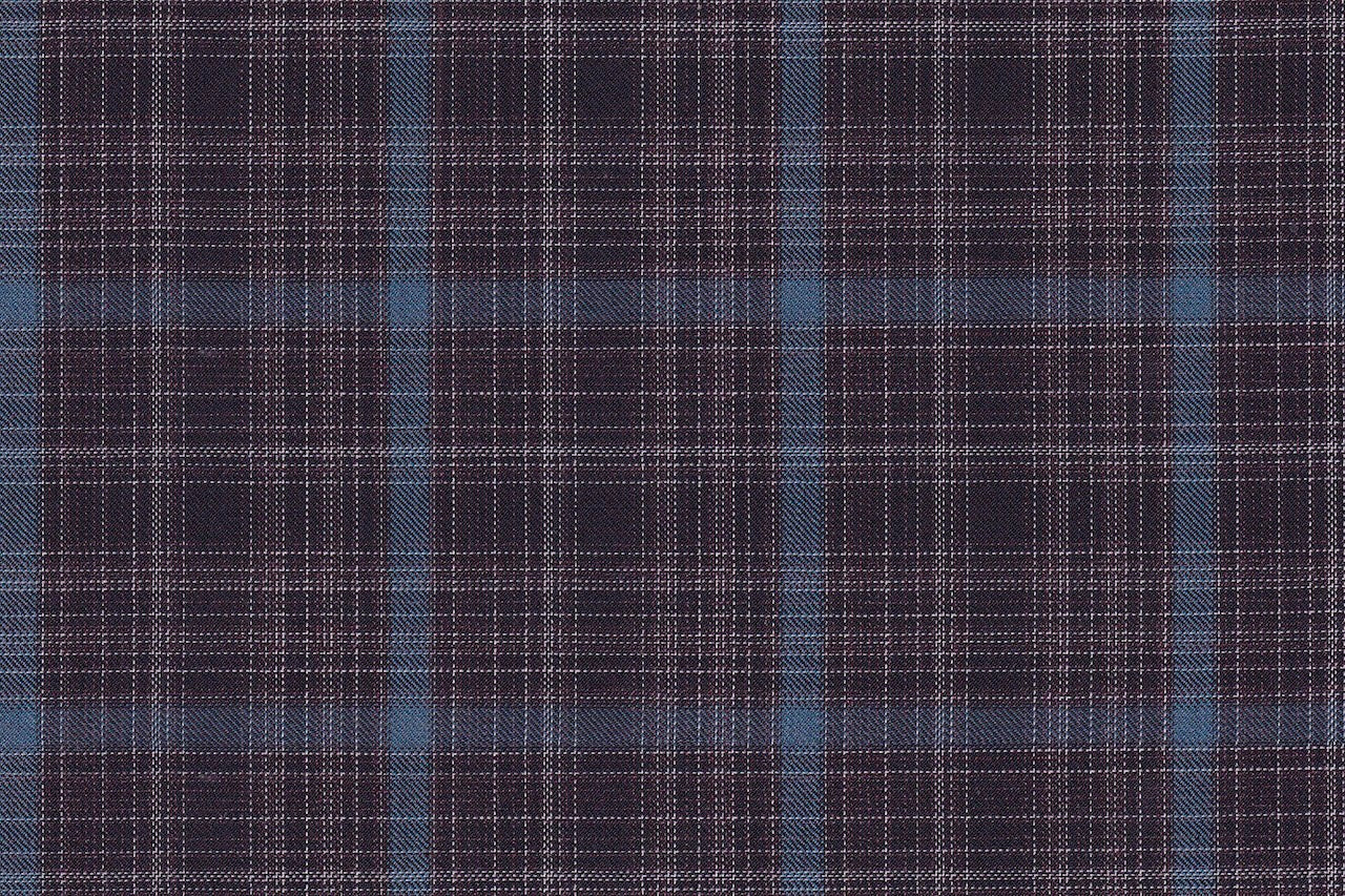 4850/G3-21728 Dark Burgundy With Light Blue Windowpane Vest Fabric