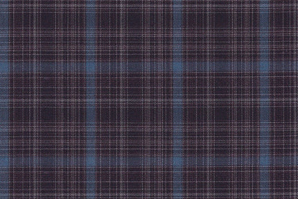 4850/G3-21728 Dark Burgundy With Light Blue Windowpane Suit Fabric