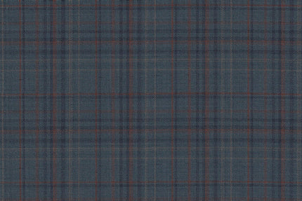 4852/G3-21730 Teal With Navy and Gold Check Suit Fabric