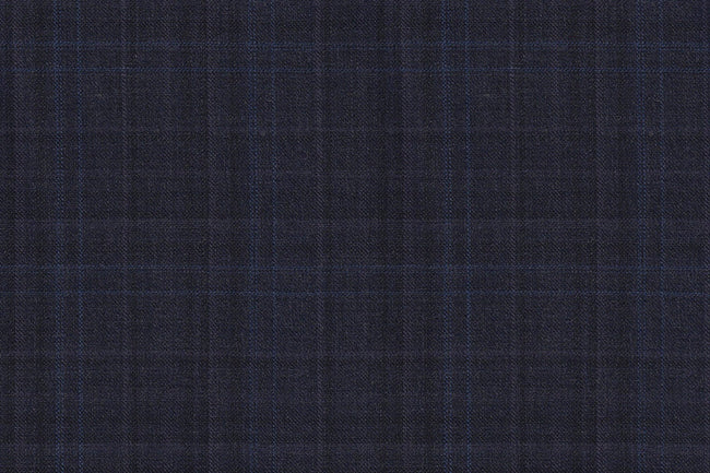 4854/G3-21732 Navy With Blue and Purple Check Suit Fabric