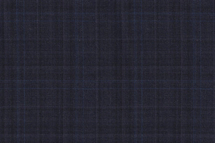 4854/G3-21732 Navy With Blue & Purple Check Jacket Fabric