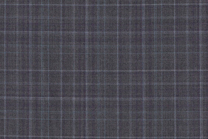4856/G3-21734 Light Grey With Silver and Purple Check Suit Fabric