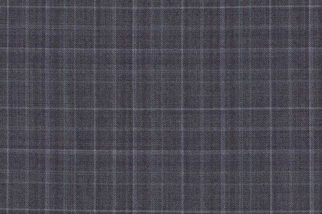 4856/G3-21734 Light Grey With Silver & Purple Check Jacket Fabric