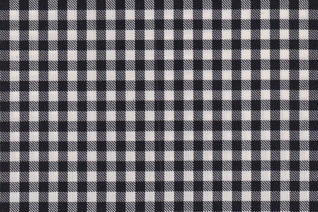 4864/G3-21742 Black and White Check Suit Fabric