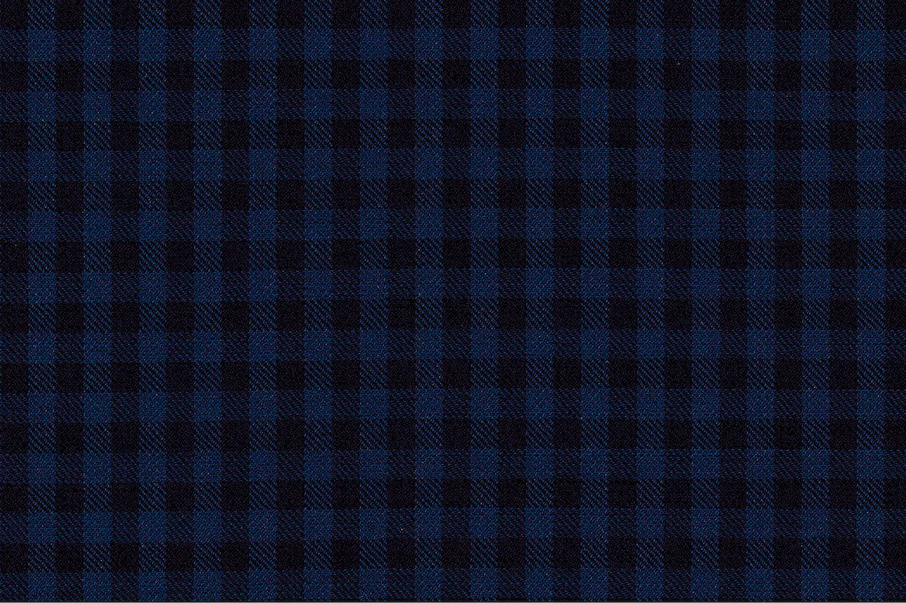 4865/G3-21743 Blue & Navy Check Pants Fabric
