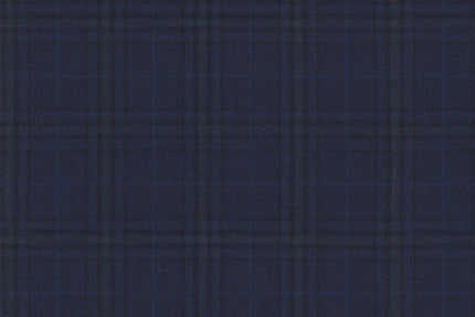 4868/G3-21746 Navy & Green Check Jacket Fabric