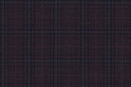 4869/G3-21747 Maroon & Light Blue Check Jacket Fabric