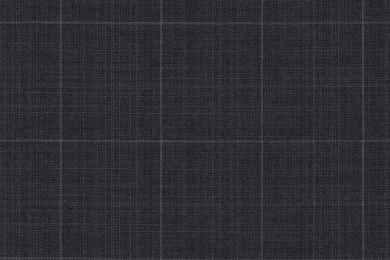 4870/G3-21748 Gray With Silver Windowpane Suit Fabric
