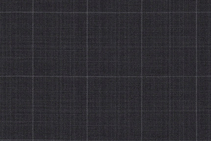 4870/G3-21748 Gray With Silver Windowpane Suit Fabric