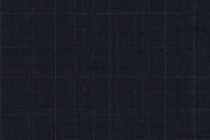4871/G3-21749 Navy With Light Blue Windowpane Suit Fabric