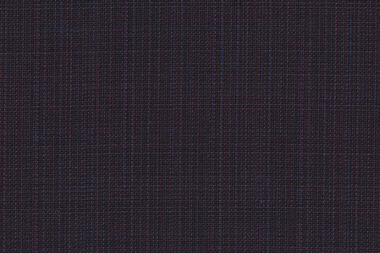 4875/G3-21753 Burgundy, Blue Sharkskin Dobby Suit Fabric