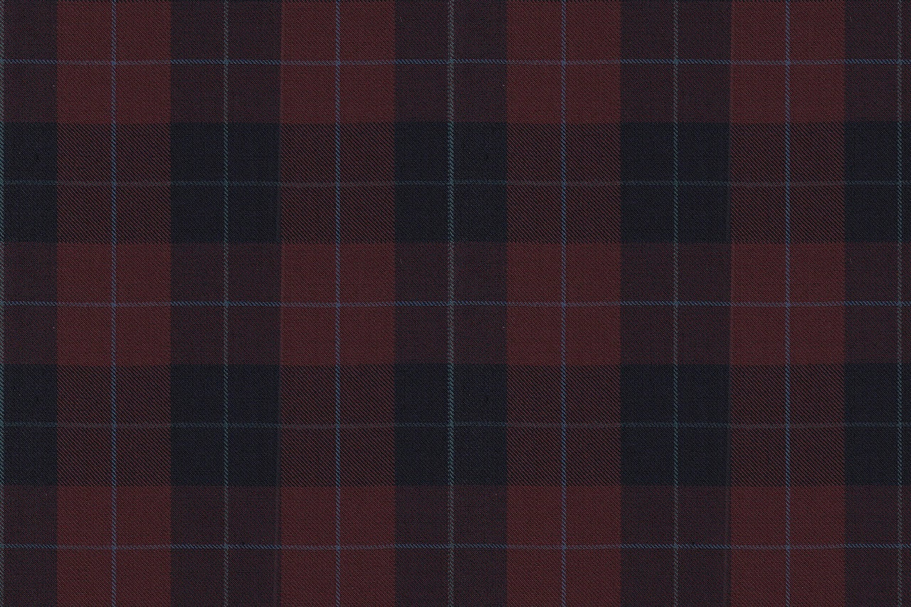 4879/G3-21757 Burgundy Tartan Check Vest Fabric