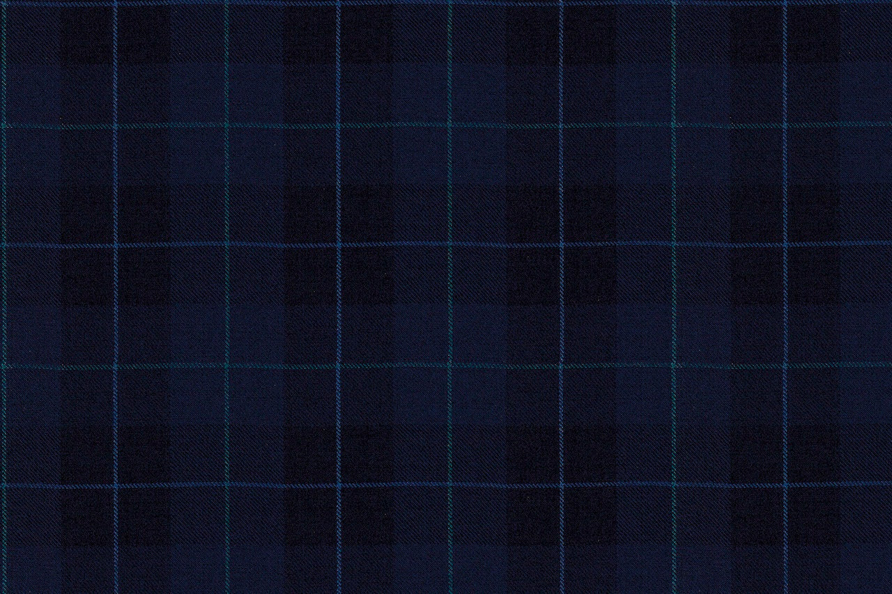 4881/G3-21759 Navy With Light Blue & Green Check Pants Fabric