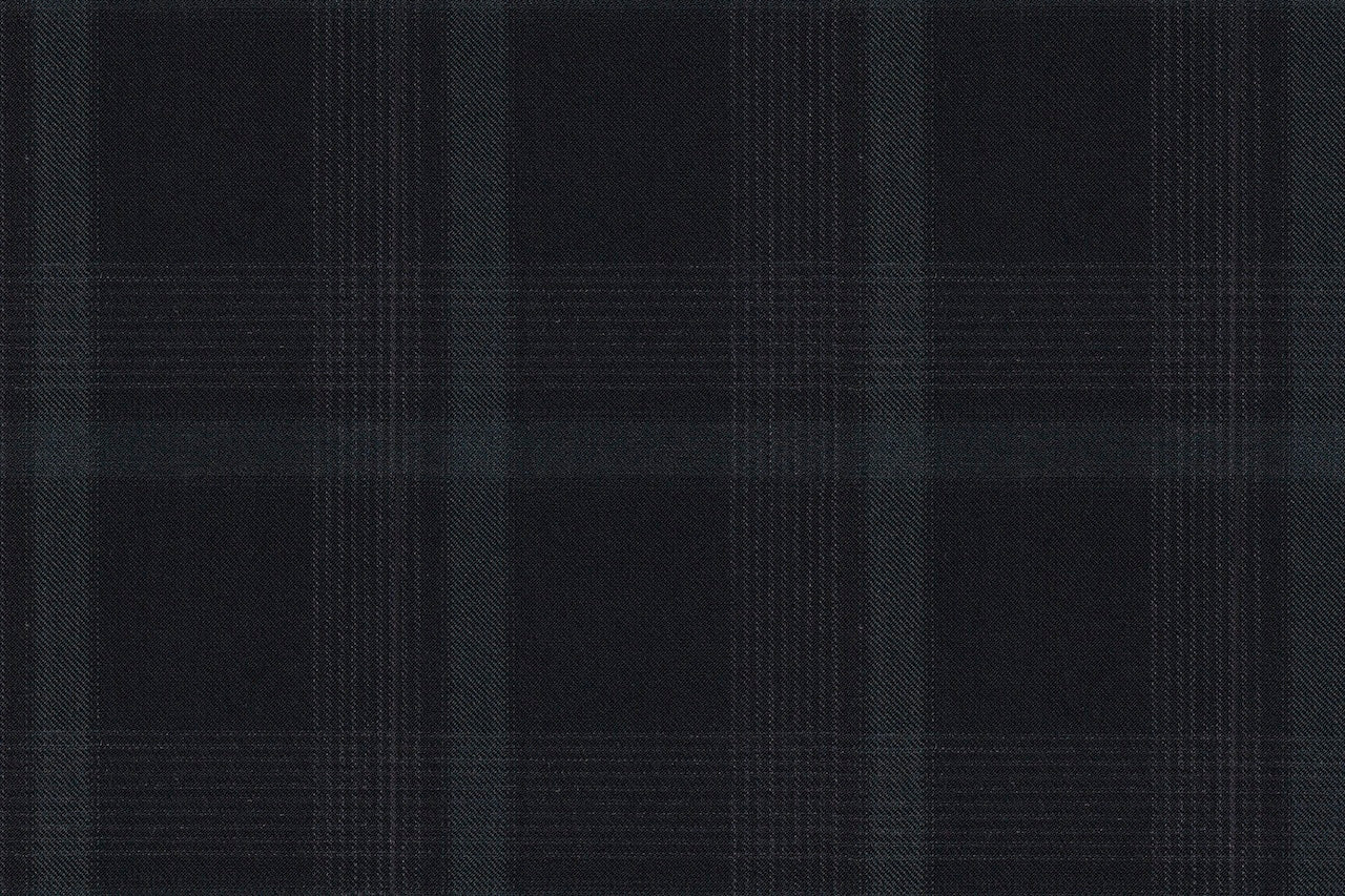 4883/G3-21761 Dark Green With Grey Check Jacket Fabric