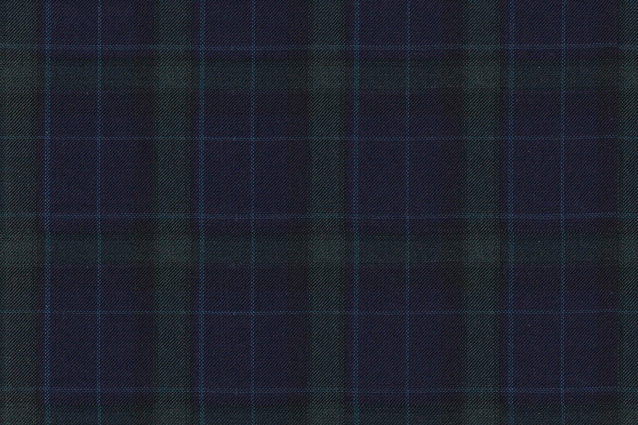 4884/G3-21762 Navy With Green & Blue Check Jacket Fabric