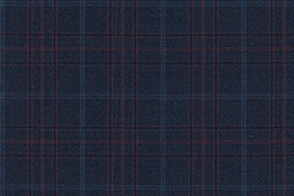4890/G3-21769 Steel Blue With Dark Pink & Light Blue Check Jacket Fabric