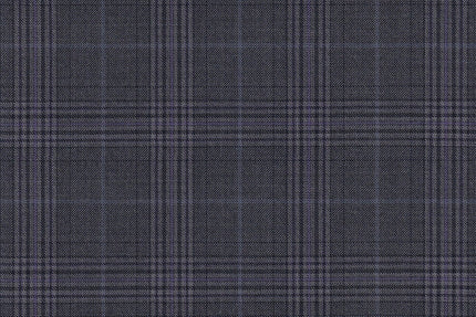 4893/G3-21772 Gray With Purple and Blue Check Suit Fabric
