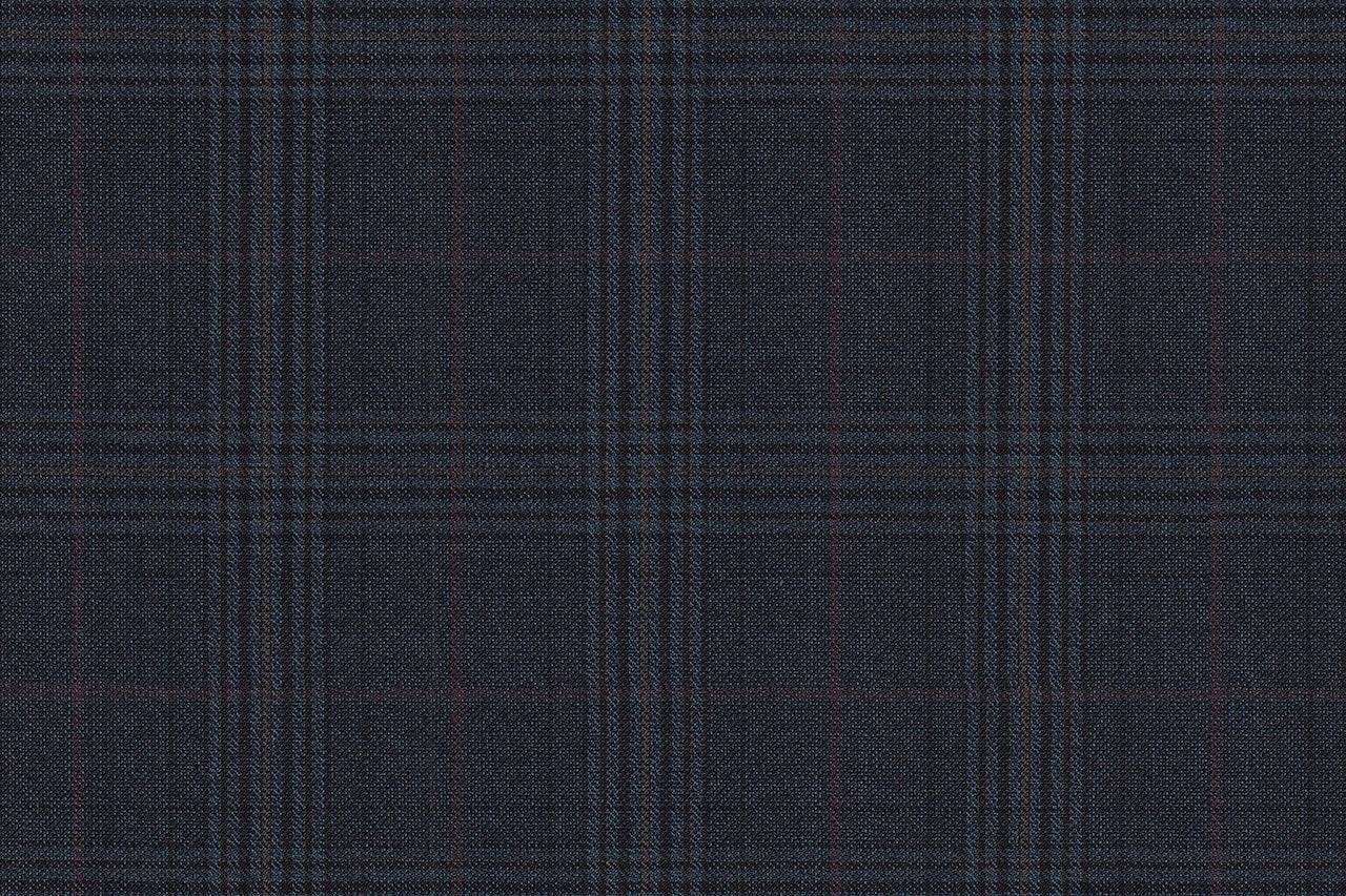 4894/G3-21773 Green With Red and Bronze Check Suit Fabric