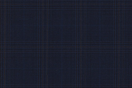 4895/G3-21774 Navy With Brown and Bronze Check Suit Fabric