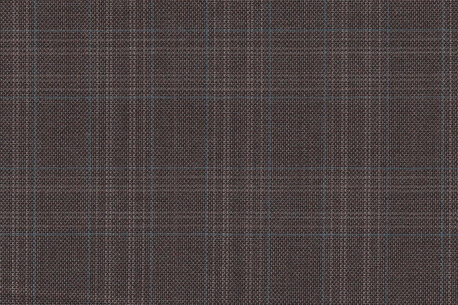 4897/G3-21776 Light Brown With Light Blue Check Jacket Fabric