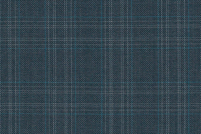 4898/G3-21777 Teal Green With Blue and White Check Suit Fabric