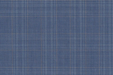 4899/G3-21778 Baby Blue With Tan Check Suit Fabric