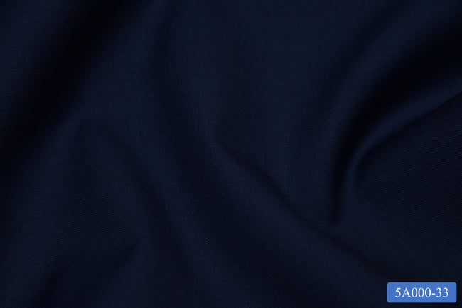 5A000-33/M3-21518 Dark Aegean Blue Solid Pants Fabric