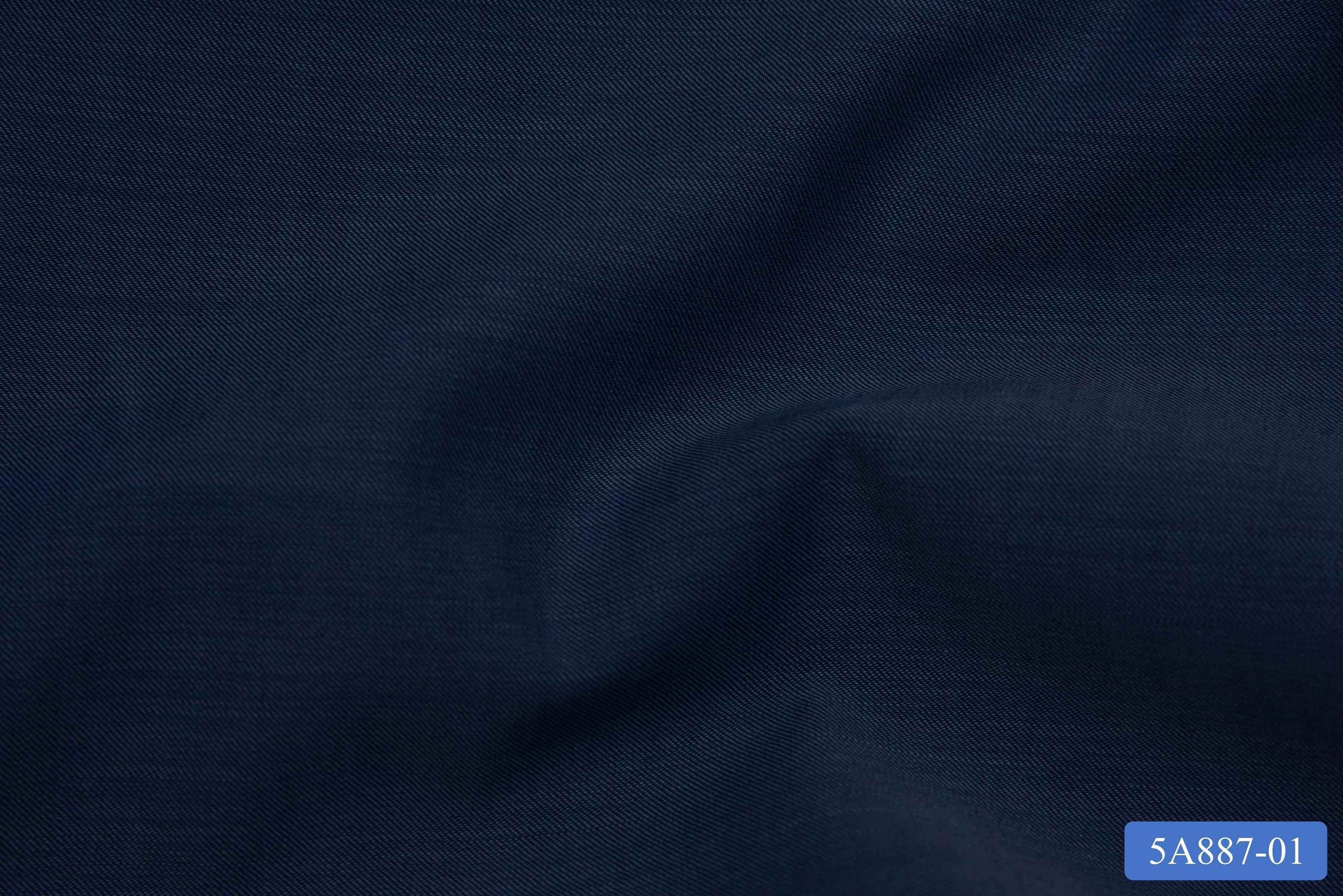5A887-01/M3-21456 Blue Grey Solid Pants Fabric