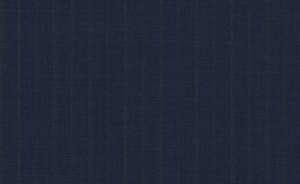 61016/G3-21794 Navy Blue With Brown Stripe Suit Fabric