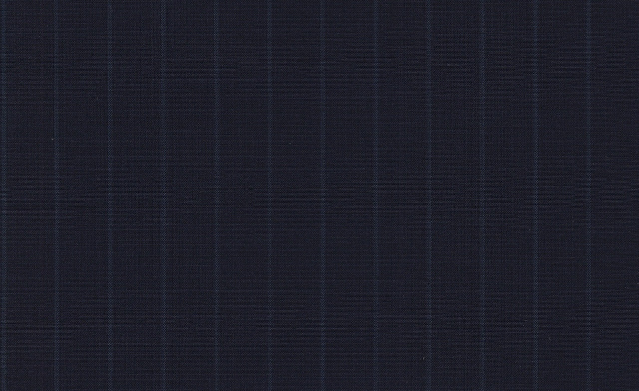 61024/G3-21802 Navy With Light Blue Stripe Suit Fabric