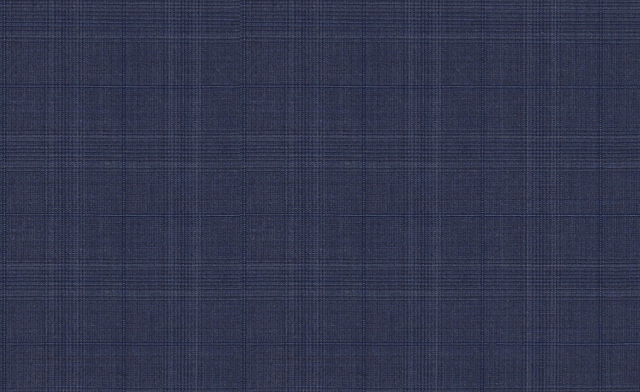 61028/G3-21806 Grey Blue With Blue Check Suit Fabric