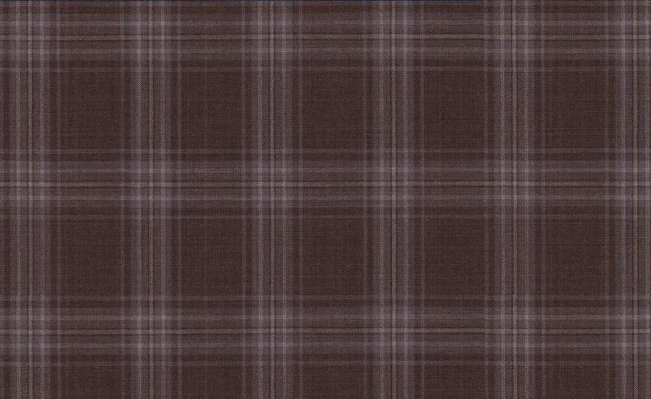 61037/G3-21815 Rust Brown With Purple & Tan Check Suit Fabric
