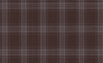 61037/G3-21815 Rust Brown With Purple & Tan Check Suit Fabric