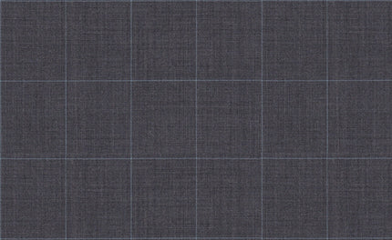 61041/G3-21819 Grey With Light Blue Check Suit Fabric