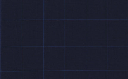 61043/G3-21821 Navy Blue With Blue Check Suit Fabric