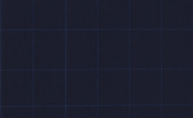 61043/G3-21821 Navy Blue With Blue Check Suit Fabric
