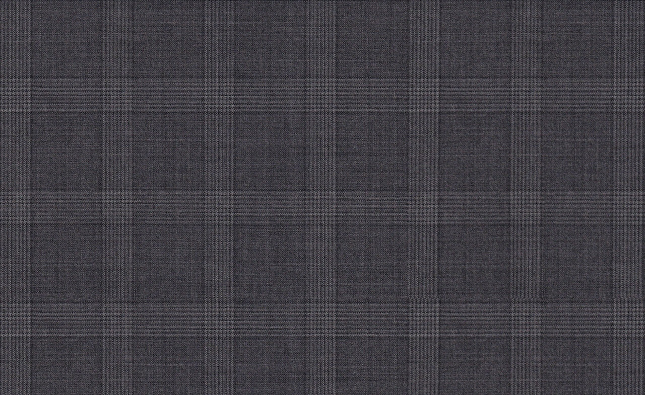 61044/G3-21822 Light Grey With Silver Check Suit Fabric