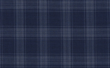 61045/G3-21823 Navy Blue With Dark Blue Check Suit Fabric