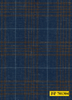 701304/P3-22101 Navy With Brown & Light Blue Check Pants Fabric