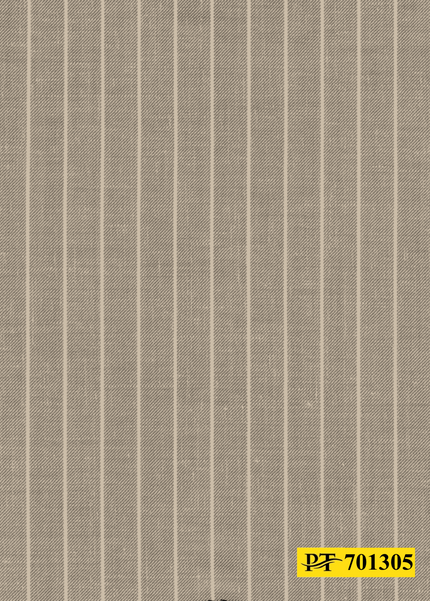 701305/P3-22102 Tan With Cream Stripes Suit Fabric