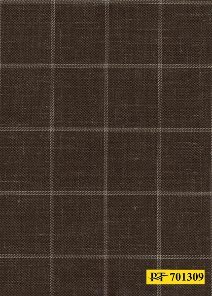 701309/P3-22106 Brown With Cream Check Suit Fabric