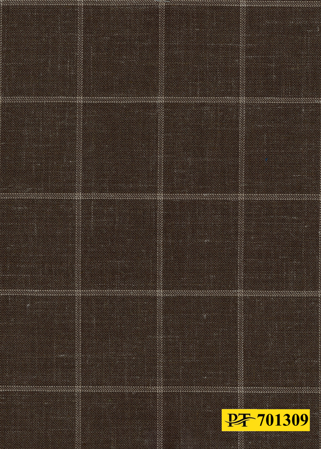 701309/P3-22106 Brown With Cream Check Vest Fabric
