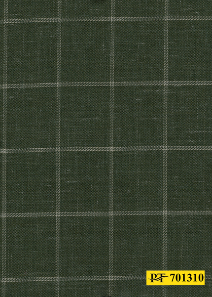 701310/P3-22107 Moss Green With Cream Check Jacket Fabric