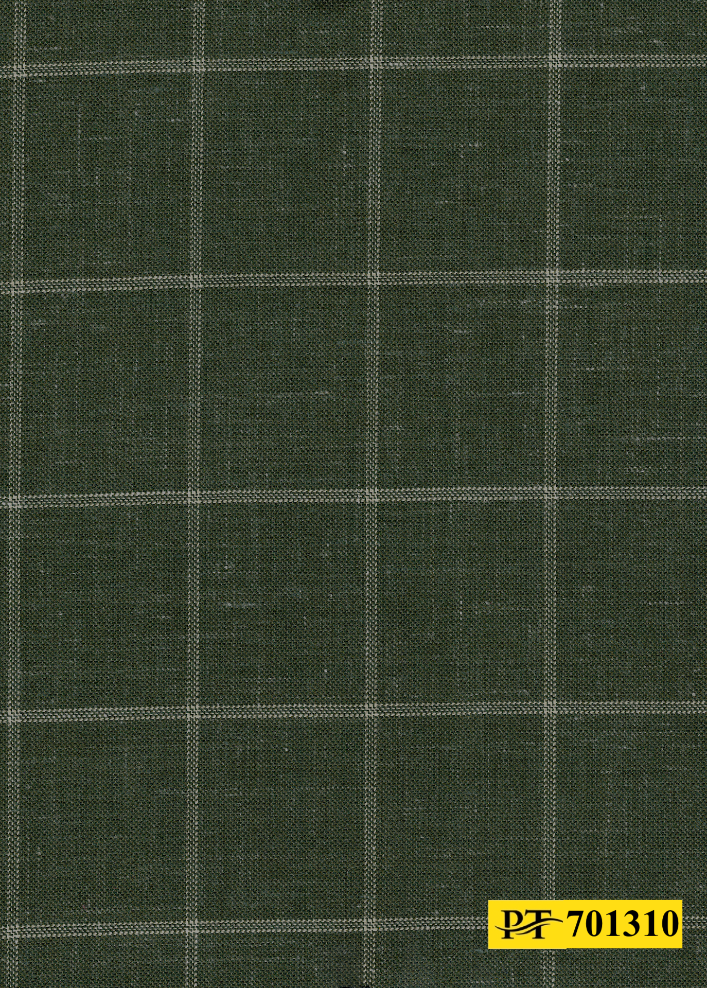 701310/P3-22107 Moss Green With Cream Check Suit Fabric