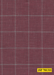 701311/P3-22108 Cherry Wine With Cream Check Suit Fabric
