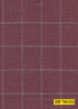 701311/P3-22108 Cherry Wine With Cream Check Suit Fabric