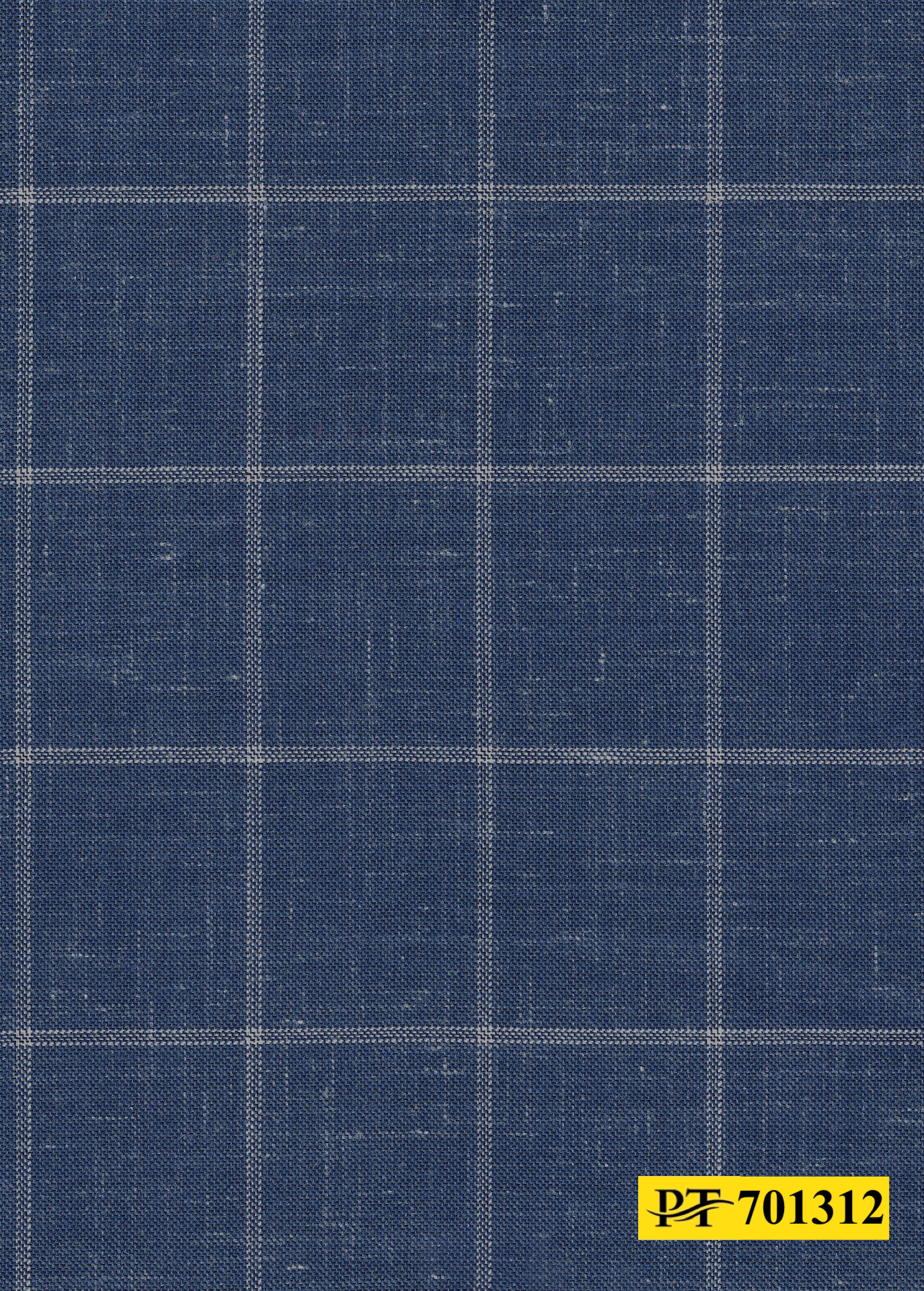 701312/P3-22109 Blue With Cream Check Suit Fabric